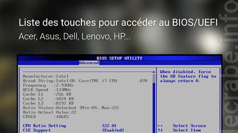 accéder au bios sur hp.